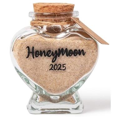 Imagem de Pote de lembrança, casamento, noivado, lua de mel, presente de viagem, decoração de casa, copo de vidro de 80 ml