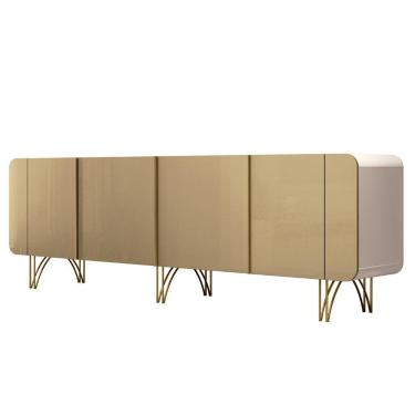 Imagem de Balcão Aparador Buffet Com 4 Portas Piacente Off/champanhe H01 - Mpozenato