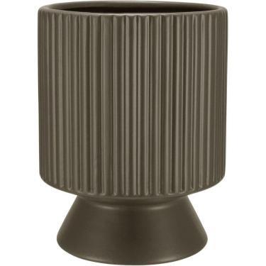 Imagem de Cachepô Vaso Decorativo Home&co Cerâmica 18x14x14cm Marrom