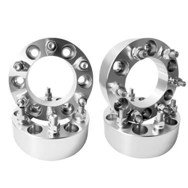 Imagem de MEILUNBS Espaçador de roda de 6 x 5,5, 5 cm, 6 x 139,7 mm, espaçadores de roda forjados 1/2 x 20 e furo de cubo de 106 mm com porcas de roda - Compatível com Tahoe, Avalanche, Yukon XL, Frontier Pro