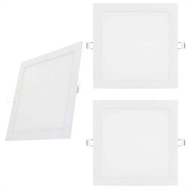 Imagem de Kit 3 Painel De Led Quadrado Embutir 12W Bivolt Taschibra