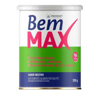 Imagem de Bem Max Prodiet Suplemento Alimentar em Pó Sabor Neutro 350g