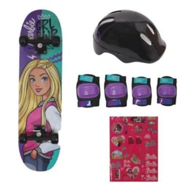 Imagem de Skate Barbie Com Acessórios De Segurança - Fun F00105