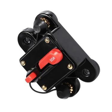 Imagem de 50A Fuseholder, Redefinir Porta-fusíveis Com Disjuntor do Tipo Botão de Botão de Push para Barco para Barco, Alojamento à Prova de água de Alta Tecnologia, Interruptor de Matar,
