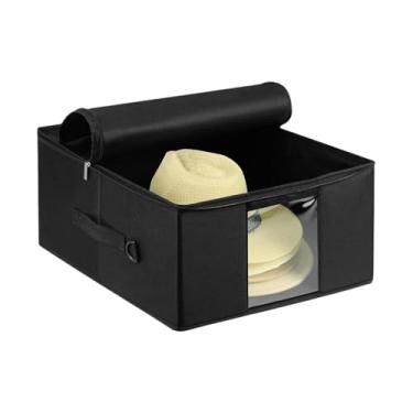 Imagem de Capa de viagem com chapéu de caubói com alças de transporte, caixa de armazenamento de bonés portáteis para guarda-roupa, casa, quarto, interior, exterior, viagem de férias