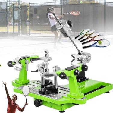 Imagem de ZDJZMGZ Máquina de amarrar raquete de tênis (montagem em 6 pontos) + toca-discos de 360 graus, máquina de corda de raquete de mesa, máquina de amarrar raquete de badminton, cordas de raquete de