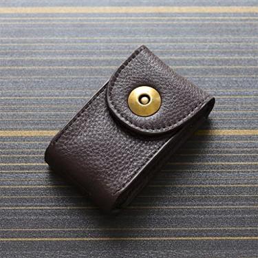 Imagem de WOTZOV Bolsa de armazenamento de chave de carro prepúcio para homens pode passar pela bolsa de armazenamento de cinto (D cinza claro)