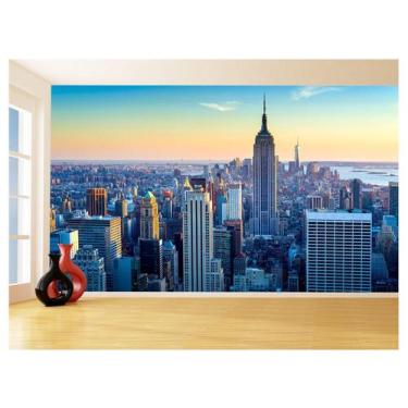 Imagem de Papel De Parede 3D Cidade Nova York Vista Aérea 3,5M Ncd277 - Você Dec
