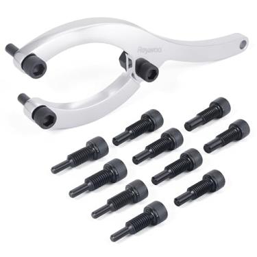 Imagem de Reywoo Conjunto de chave inglesa, chave de porca de 28 cm com alça, chave inglesa de cilindro hidráulico para porcas de 0,85 a 15 cm, inclui pinos de 1/10.2 cm, 5/40.6 cm e 2/12.7 cm