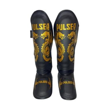 Imagem de Caneleira Protetor para Muay Thai Pulser/Thunder, PU Alta Resistência, 30mm (Dragão, M)