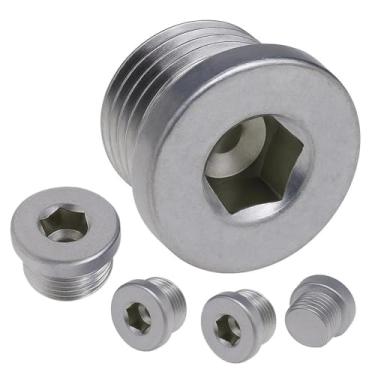 Imagem de 2203739 2203738 4 peças plugue de enchimento da caixa de engrenagens dianteira e plugue de drenagem de óleo compatível com Polaris Sportsman RZR Ranger 500 570 1000, substituição do plugue de drenagem