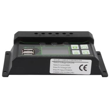 Imagem de Generic Regulador Solar de Porta USB Dupla Com Display LCD para Painéis Solares - Parâmetros Ajustáveis ​​de Controle de Carga e Descarga - Regulador de Bateria do Painel Solar para Atividades Ao Ar