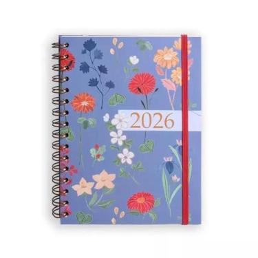 Imagem de Agenda planner 2026 ana luiza semanal média espiral azul - Teca