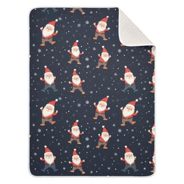 Imagem de Wassud Cobertor fofo de Papai Noel para meninos e meninas, cobertor de bebê para recém-nascidos, essencial para recém-nascidos, cobertores macios 76 x 101 cm