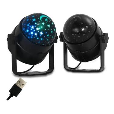 Imagem de Mini Canhão Refletor de LED com Controle, 7 Cores