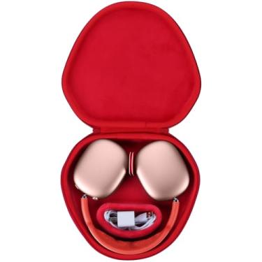 Imagem de Peyyargo Capa rígida de transporte com modo de suspensão de substituição para fones de ouvido sem fio Apple AirPods Max (vermelho)