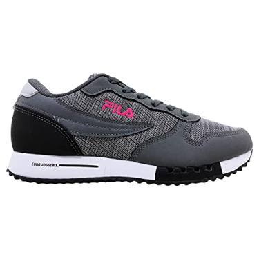 Imagem de Fila, Euro Jogger Sport, Tênis, Feminino, Grafite/Prata/Rosa, 34