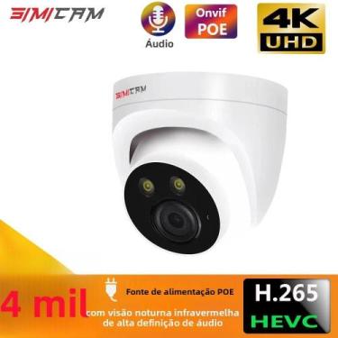 Imagem de Câmera IP 8MP 4K POE Onvif H265 Com Visão Noturna E Detecção Humana, V