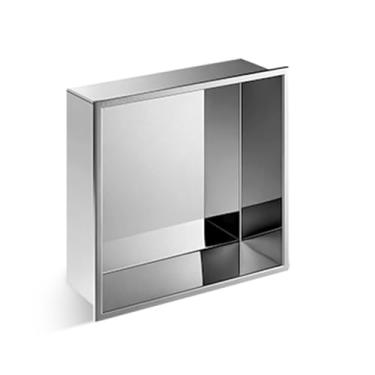 Imagem de Nicho de banheiro de aço inoxidável, aço inoxidável escovado, prateleira quadrada de banheiro de nicho de chuveiro, inserção de nicho de parede de xampu para armazenamento organizador de produtos (cor