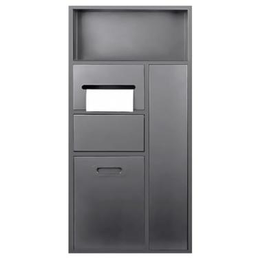 Imagem de Nicho de chuveiro de aço inoxidável, prateleira de quarto molhado embutida, xampu papel higiênico higiênico impermeável armazenamento alcova, casa sala de estar cozinha banheiro prateleiras (cor