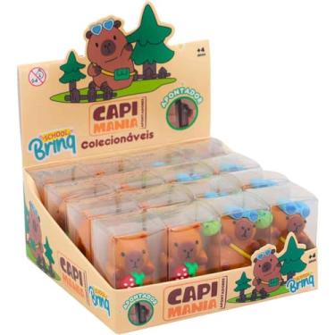 Imagem de Apontador sem Depósito, Polibrinq, Capivara, 3 modelos Sortidos, Display com 16