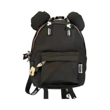 Imagem de Mochila De Nylon Disney Mickey E Minnie Para Meninas, Bolsa Escolar Da