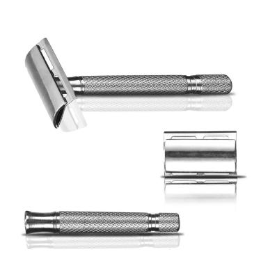 Imagem de Kit Barbeador Profissional Navalha Pincel Barba + Lâminas