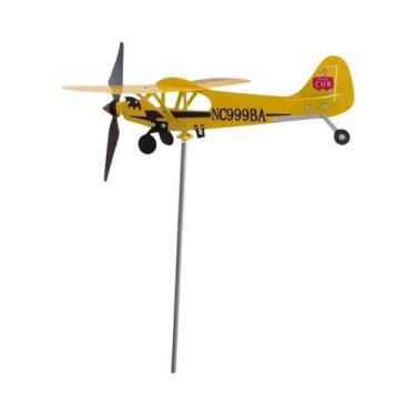 Imagem de Catavento De Metal 3D Em Formato De Avião Para Decoração Externa De Te