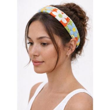 Imagem de Tiara De Cabelo Larga Em Crochê Artesanal - Lika Bijuterias, MODELO 02