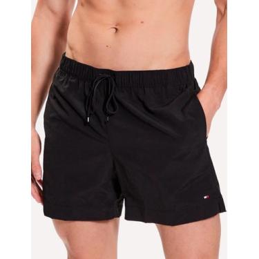 Imagem de Short Tommy Hilfiger Medium Drawstring Embroidered Logo Preto, XXL/GGG