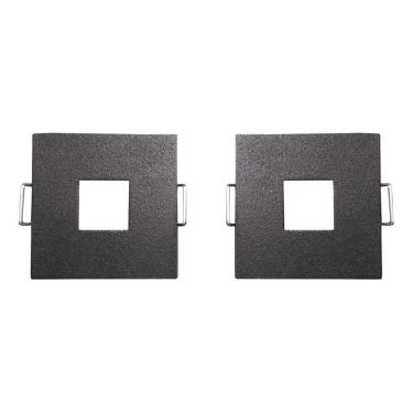 Imagem de 2 Spot Mini Dicroica Olho De Moscou Preto 6Cm Embutir Alu48