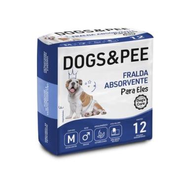 Imagem de Fralda higiênica descartável macho dogs&pee m 12 und, M