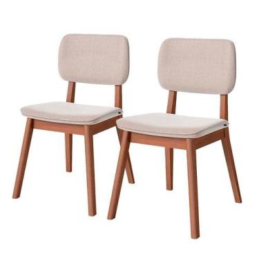 Imagem de Kit 2 Cadeiras Imcal Wind Classic Linho