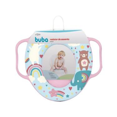 Imagem de Redutor Para Vaso Sanitário Infantil Rosa Assento Com Alça - Buba, Ros