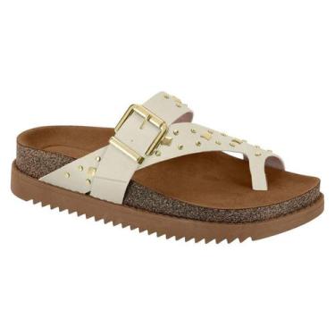 Imagem de Sandália Feminina Moleca Papete Tratorada Tachas Fivela Original -, Br