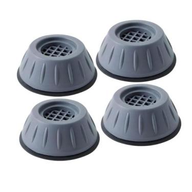 Imagem de Kit 4 Suporte Pé Nivelador Máquina de Lavar Geladeira Fogãpo AntiRuído