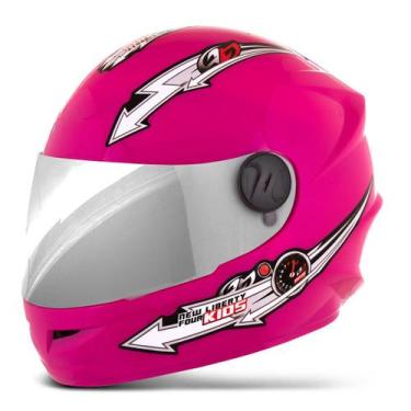 Imagem de Capacete Moto Fechado Pro Tork Liberty Four Kids Infantil Vis. Cromada