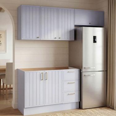 Imagem de Cozinha Modulada 3 Peças sem Tampo Marselha CabeCasa MadeiraOriginals Azul Sereno