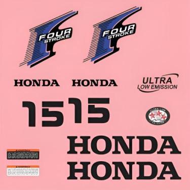 Imagem de Kit Adesivos Compatível Motor de Popa Honda 15 4T - SPTS