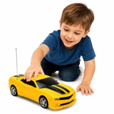 Imagem de Brinquedo Carrinho Camaro Amarelo Controle Remoto Sem Fio - Arktoys