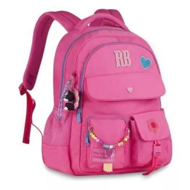 Imagem de Mochila Escolar de Costas Rebecca Bonbon Miçangas RB24593 , Rosa