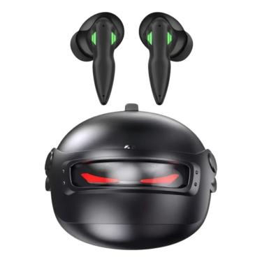 Imagem de Fone de Ouvido Bluetooth MDM Modelo Capacete Gamer com Luzes Neon Led Coloridas Pareamento Automático