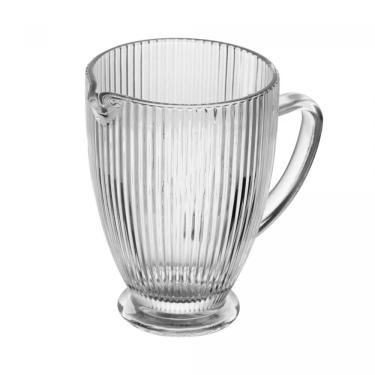 Imagem de Jarra de Vidro Rayé Lines 1320ML para Água Suco e Refresco com Alça Ergonômica Transparente 123Útil