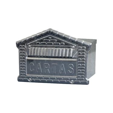 Imagem de Caixa de Correio para Cartas Tijolinho Popular Embutir 15x21x12cm em Chapa de Aço Prata Metalmig