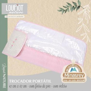 Imagem de Trocador Portátil Loupiot Nature Rosa - 65 cm x 26 cm - MINASREY