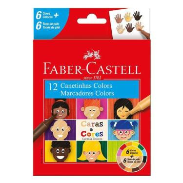 Imagem de Canetinhas Caras e Cores Faber Castell - 12 Un