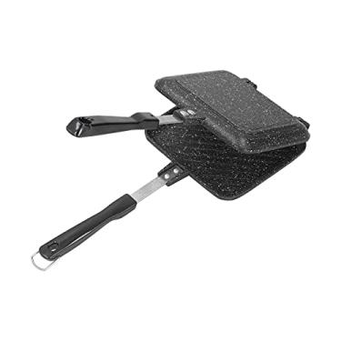 Imagem de Joyzan Sanduicheira de fogão, frigideira torrada antiaderente dupla face, panela panini, panela de waffle grelhada, pratos flip panini, panini, panini, panini, panini, panini, panini, cozinha,