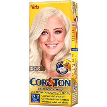 Imagem de Kit Tintura Cor & Ton 12.11 Louro Platino Cinza Intenso 180 G, Niely