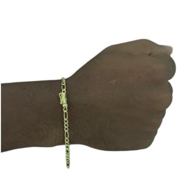 Imagem de Pulseira 4mm 3x1 de Moeda Antiga 5 gramas