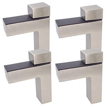 Imagem de Suporte de prateleira de vidro Wolfride 4 peças ajustável suporte de montagem de prateleira de vidro suporte de parede prateleira de vidro